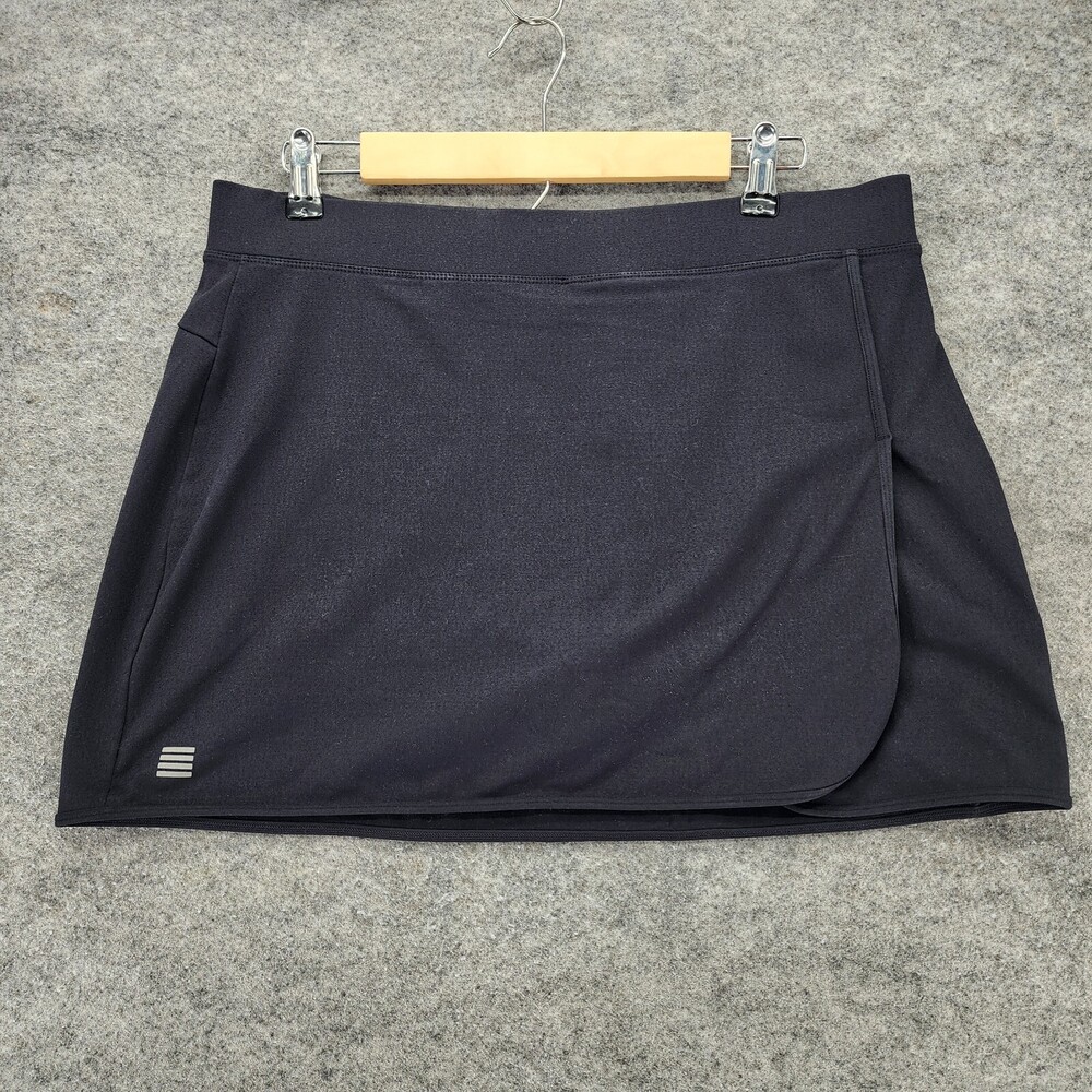 Lands End Skort Womens Medium Black Pull On Athletic Golf Tennis Walking